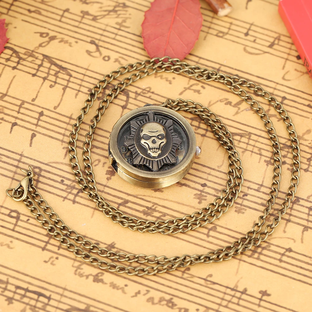 Hammer Design Closure Pocket Watch Practical Dial With Luminous Pointers Pocket Watches Slim Chain Necklace Pendant Clock Gifts