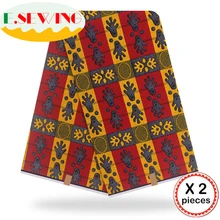 Анкара африканская восковая печатная ткань 12 ярдов Хлопок Воск Гана воск нигерийский стиль для шитья африканские платья одежда 111837