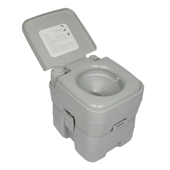 

Portable Flush Toilet for Car Tent Outdoor Camping Removable 20L Plastic with Double Outlet Odor Proof Leak Proof Durable[US-W]