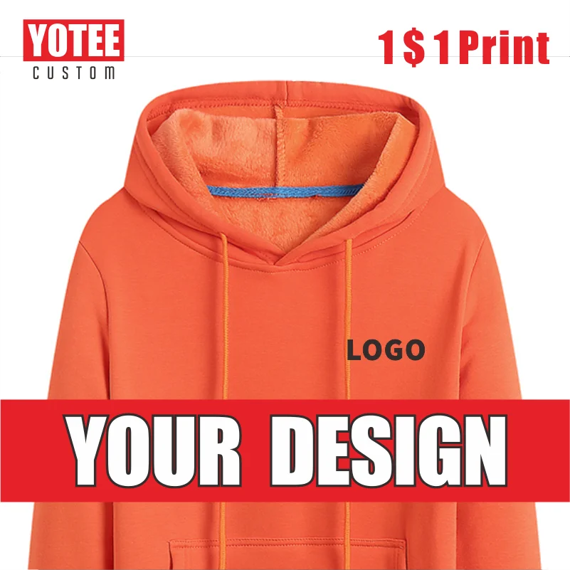 YOTEE autumn and winter thick trend pullover LOGO custom sports men and women casual hoodies YOTEE autumn and winter thick trend pullover LOGO custom sports men and women casual hoodies