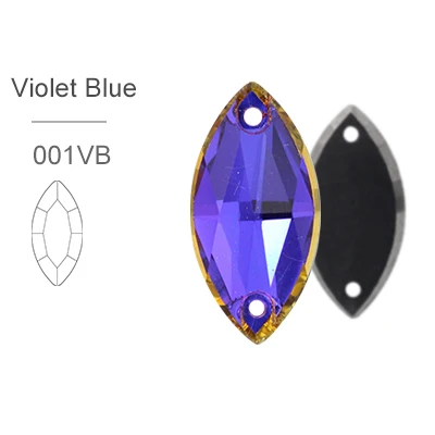Violet Blue Хрустальная с плоской стороной пришить стразы стеклянные стразы для рукоделия Рождество/одежда одежды бижутерия для декорирования сшить - Цвет: Violet Blue