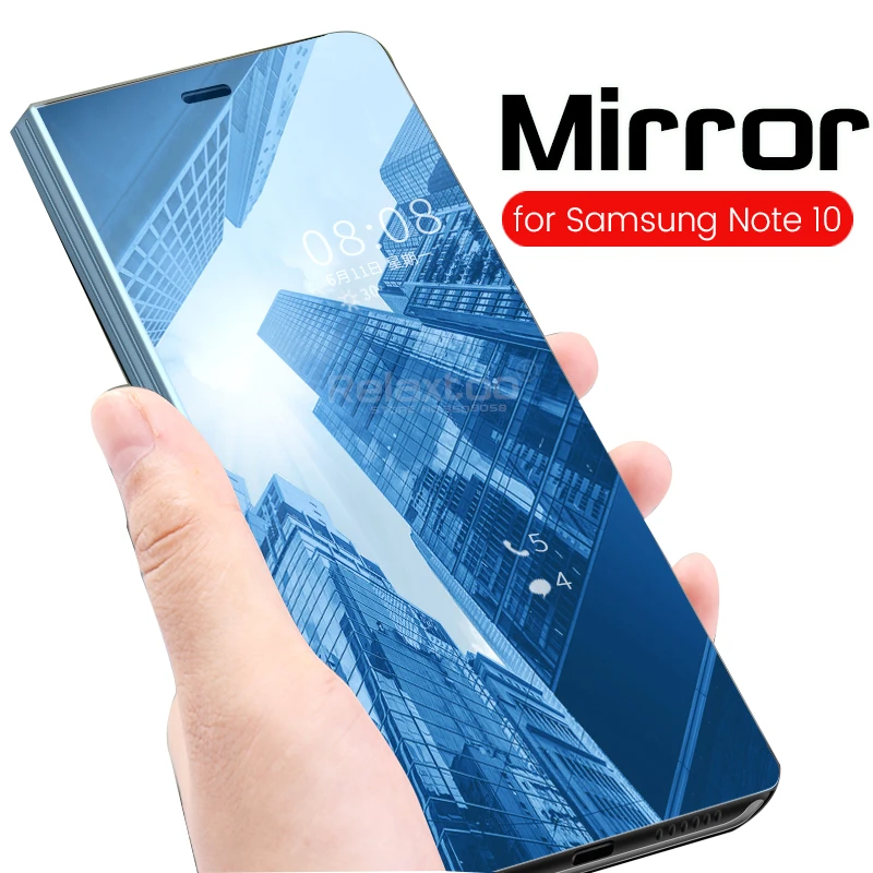 

Note10 Case Mirror Flip Case For Samsung Galaxy Note 10 Plus Coque Cover On The Sansung Gelaxi Note10+ Not 10 10Plus 10+ Fundas