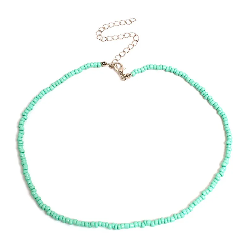 25 цветов, богемное Стильное ожерелье из смолы с бусинами для женщин, разноцветное колье ручной работы, женское пляжное ювелирное ожерелье - Окраска металла: DXL0074-18