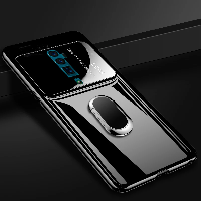 

For OPPO Reno 10X Zoom Case Luxury Hard PC With Stand Ring Magnet Slim Protective Back Cover Case for Reno Z reno10x phone shell