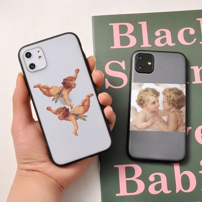 Винтажный чехол для телефона с изображением райского ангела iPhone 7 8 5 6 S X R XS Plus