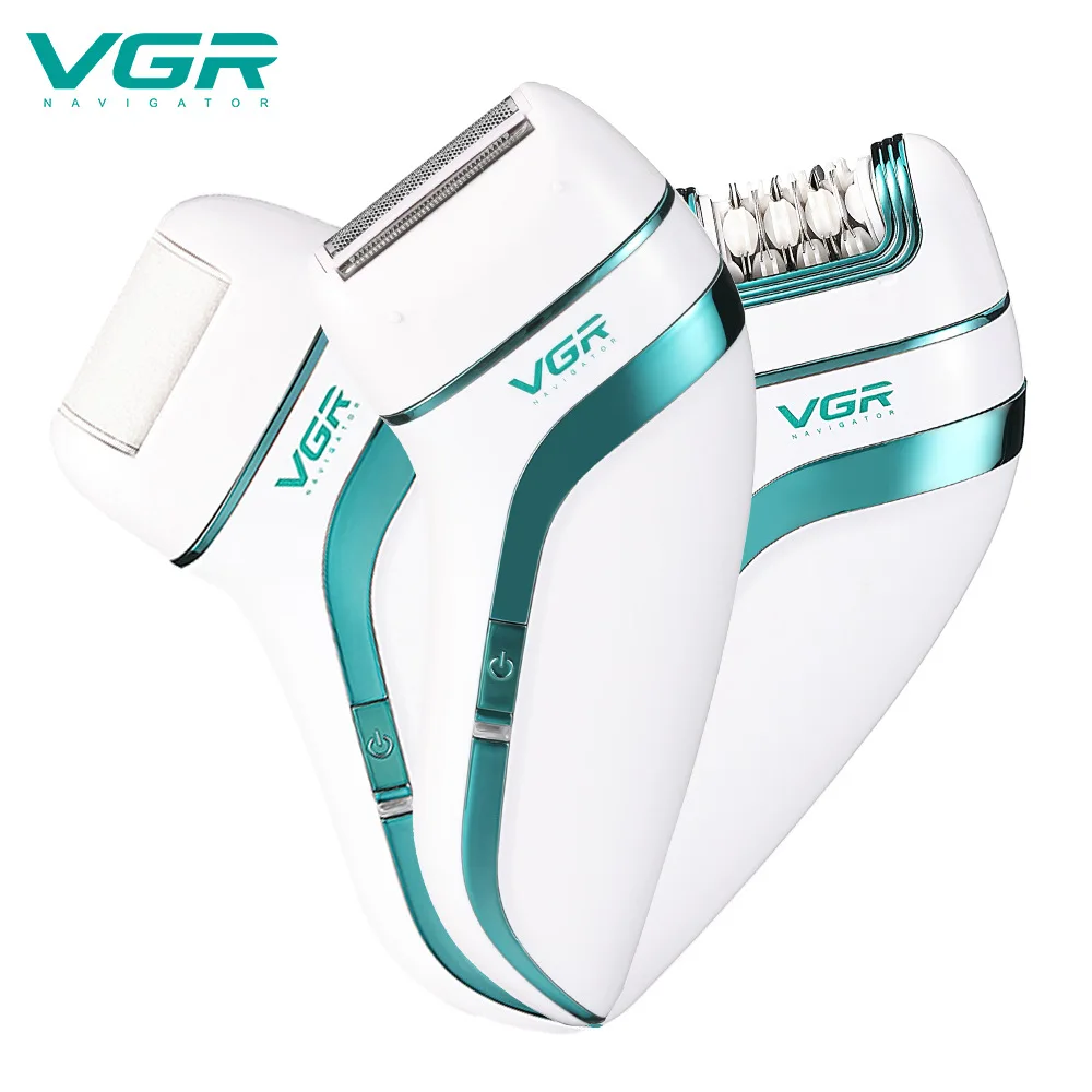 Hair Removal Epilator Hair Removal Tool Facial Hair Epilator VGR 3 in 1 Rechargeable Epilator For Women Facial Hair Remover Female Epilator Face Depilation Leg Body Shaver Callus Remover