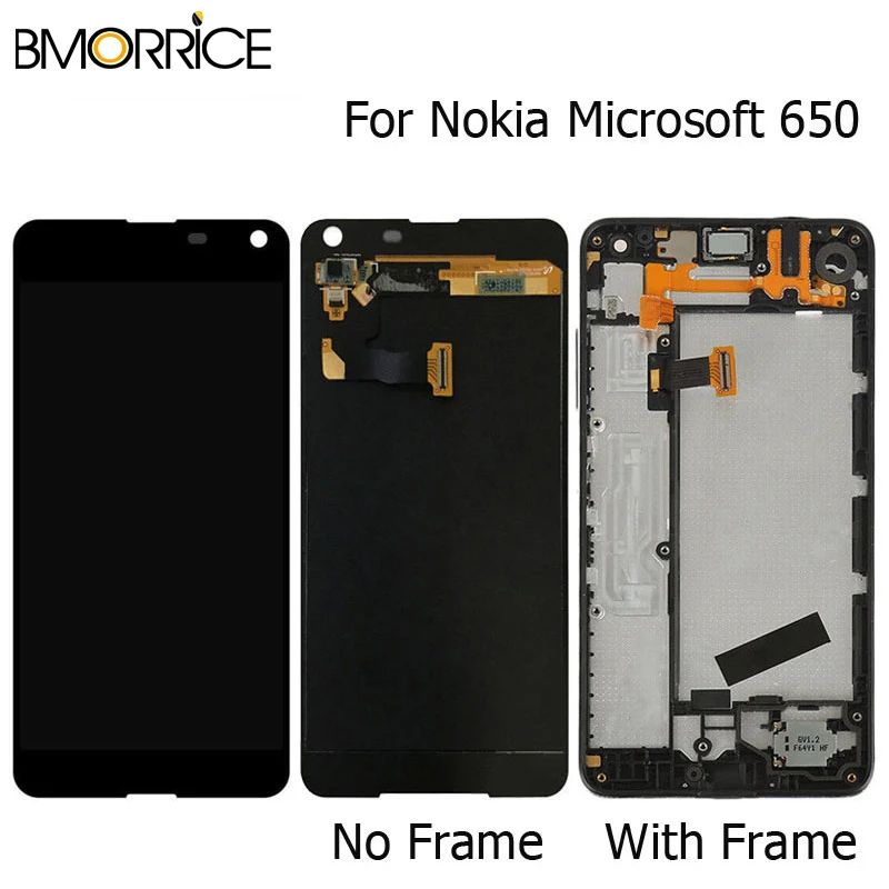 

LCD Display For Nokia Microsoft Lumia 650 Touch Screen Digitizer With Frame Full Assembly Replacement Black 5.0 Inch