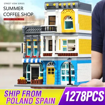

Street Building Toys The Summer Leisure Cafe Shop Set Compatible with 31097 Building Blocks Bricks Kids Christmas Gifts