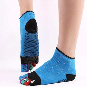 

Indoor Five Fingers Antiskid Pilates Socks Funny Cartoon Women Cotton Socks Toe Separate Man Sports Socks Women