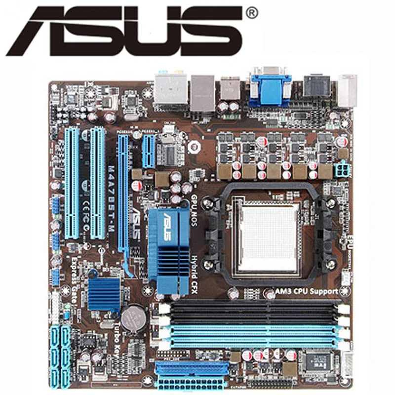Для AMD 785G ASUS M4A785T-M материнская плата Socket AM3 DDR3 16GB M4A785T M системная плата uATX настольная материнская плата USB 2,0 SATA II б/у