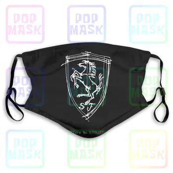 

New Ferrari Scudetto Silk Screen Print 40866 Mans Washable Reusable Mask with 2Pcs PM2.5 Filters 5 Layers