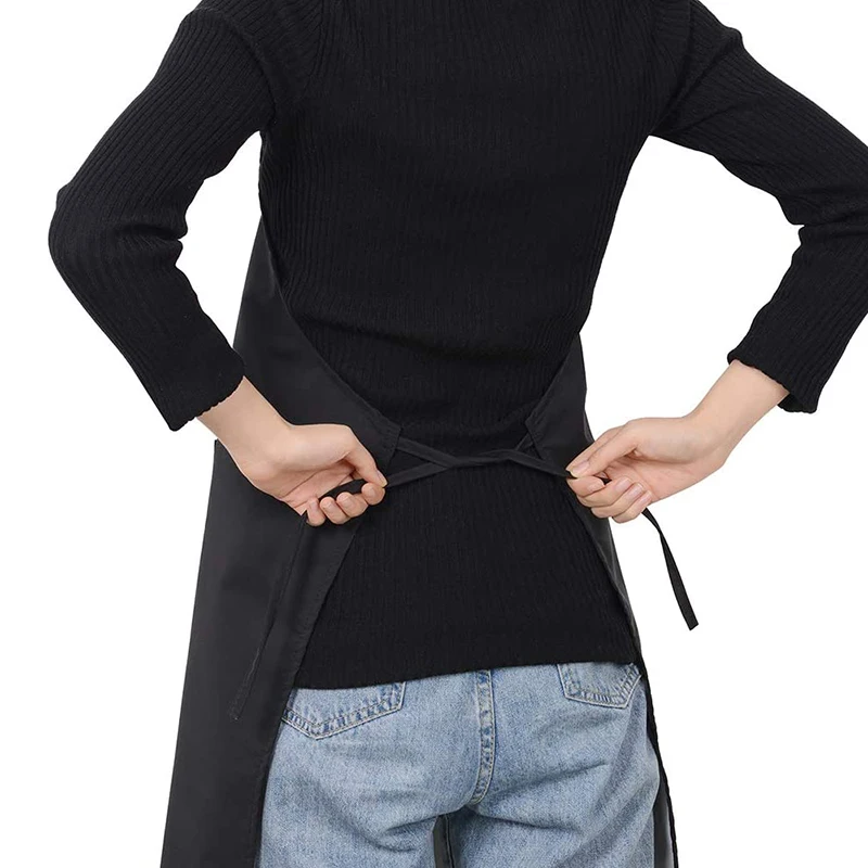 Waterproof Cooking Apron Men Women Apron With Adjustable Pocket for Kitchen Barbecue Garden Restaurant Cafe Chef Baker Waitress
