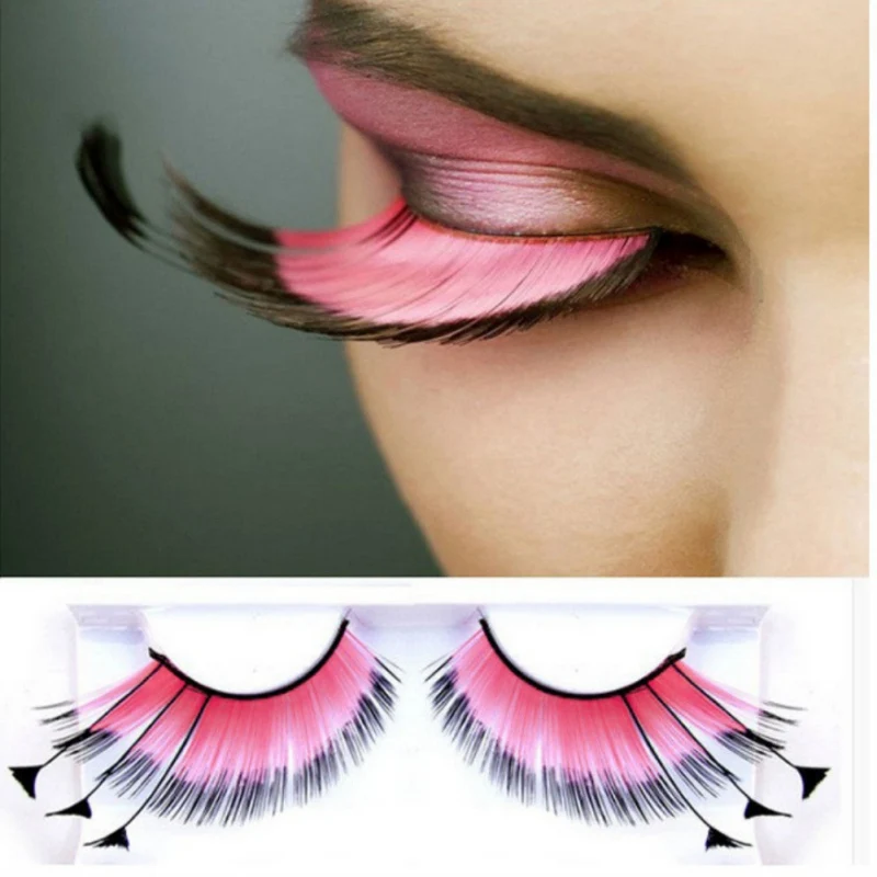 

Maquiagem Stage Performance Color Tail Lengthening Feather Halloween False Eyelashes Fancy Dress Party Costume Eye Lashes Makeup