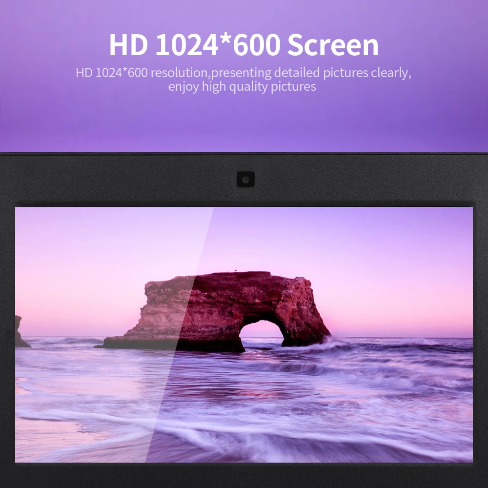 10.1inch Netbook Lightweight Portable Laptop ACTIONS S500 1.5GHz ARM Cortex-A9/Android 5.1/1G+8G/1024*600 Netbook US/EU Plug 6