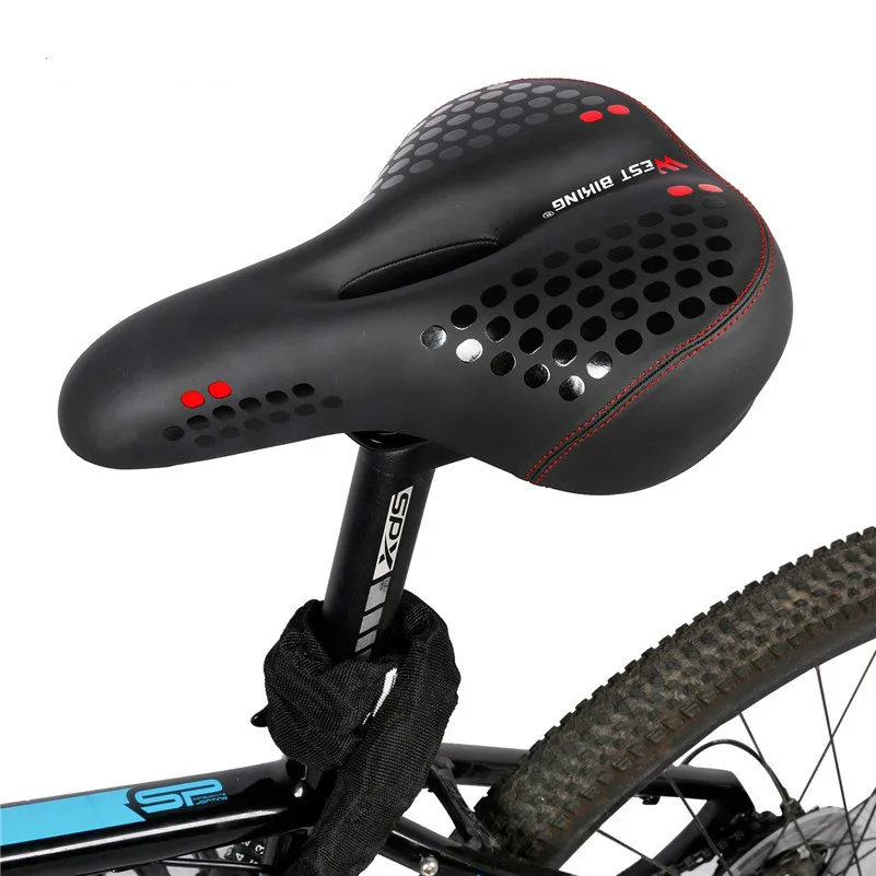 

MTB Bike Saddles Soft Comfortable Bike Hollow Cycling Bicycle Saddle Bicycle Saddle with Tail Light Thicken Widen