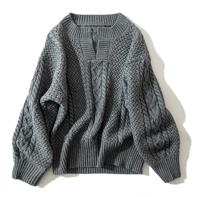 Новое поступление, кашемировый свитер, женский толстый Свободный пуловер, свитер, вязаный джемпер, женская одежда большого размера