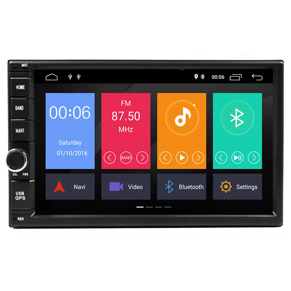 Top Android 9.0 7" IPS DSP 64G Octa core/Quad Core 2 Din Universal Car GPS Radio navigation player multimedia screen no dvd player 3