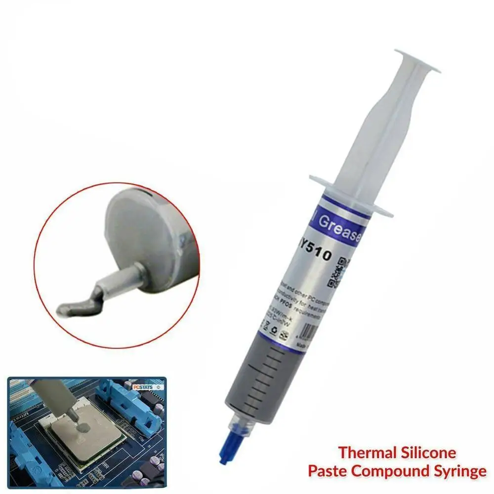 HY510-TU5G 30g Thermal Grease Paste Heatsink Glue Compound Silicone for Computer Desktop CPU GPU LED Processor Heat Sink | Канцтовары