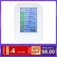 Цифровой Внутренний/открытый PM2.5/HCHO/TVOC тестер СО2 метр монитор качества воздуха детектор анализатор газа термометр гигрометр