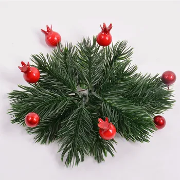 

10pcs Artificial Plastic Green Pine Plants Branches Wedding Home Party Decorations Routine/Gradual DIY ChristmasTree Handcraft