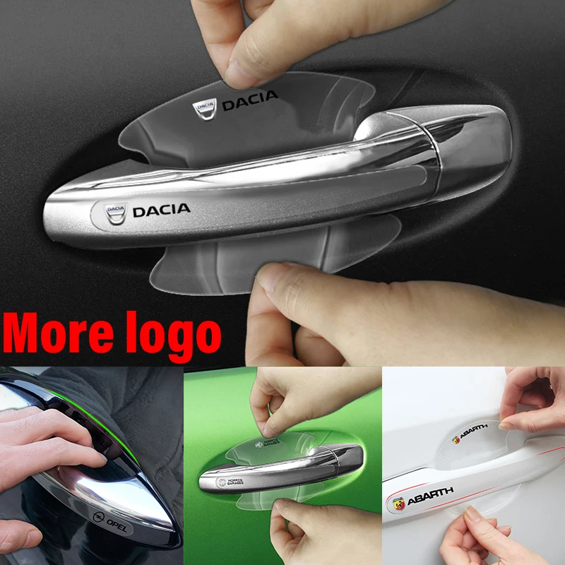 1 комплект прозрачная пленка на дверную ручку автомобиля Защитная Наклейка для