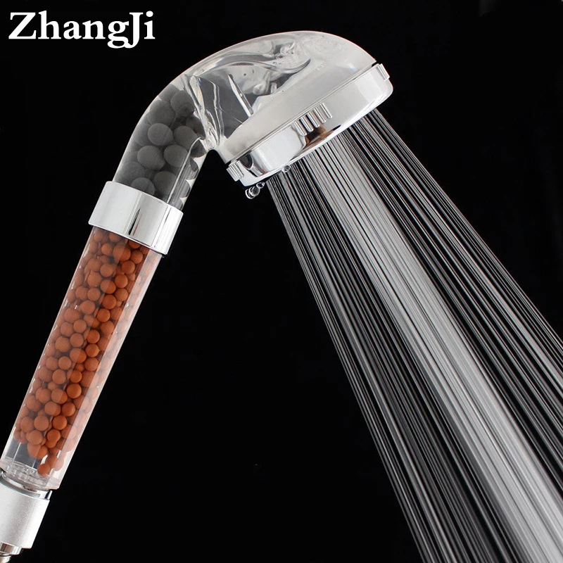 Transparent Handheld Anion SPA Water-saving Bath Spray Shower Head Nozzle #D 