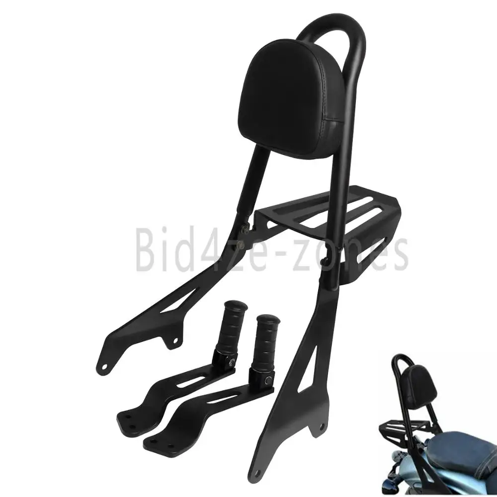 For Yamaha Star Bolt XV950 XVS950 2014-2017 Motorcycle Rear Passenger Backrest Sissy Bar Pad Luggage Rack W/Footpegs Footrest | Автомобили