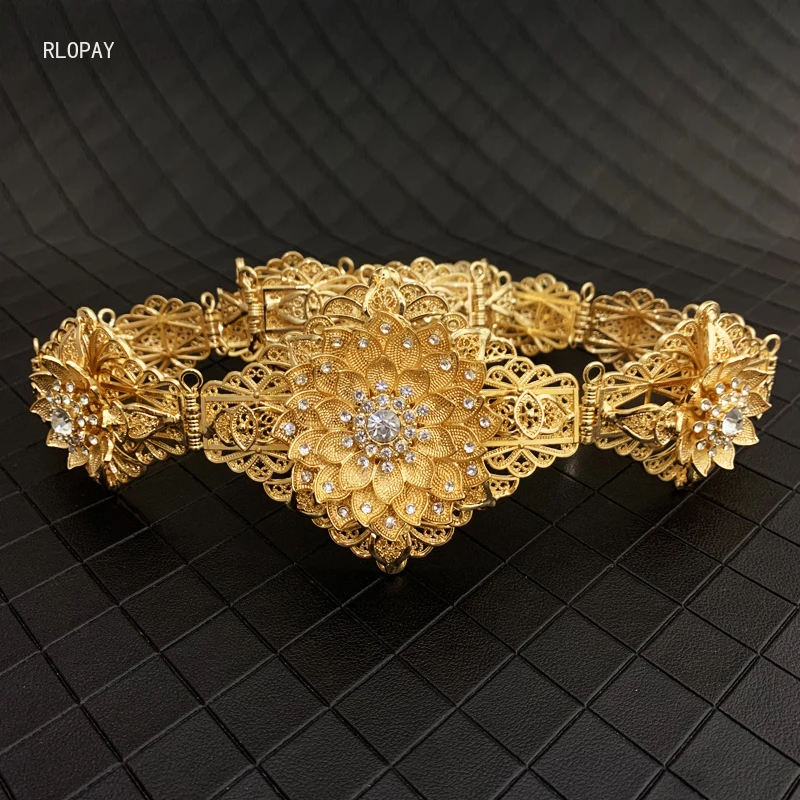 Cinturones de moda turca vestido de novia, cadena de cintura de flores, diamantes de imitación, banda cintura árabe Ayaba, joyería de disfraz de lujo _ - AliExpress Mobile