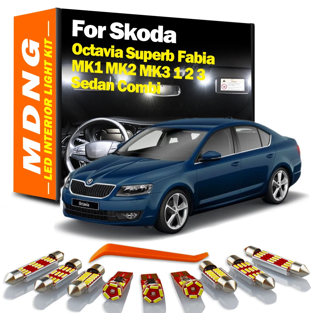 MDNG Canbus для Skoda Octavia Superb Fabia MK1 MK2 MK3 1 2 3 седан Комби автомобиль светодиодный Интерьер