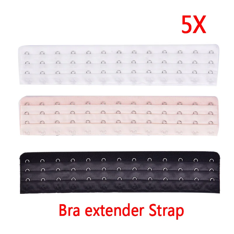 5pcs Women's Tight Garment Extended Button 3 Rows 13 Buckle Lengthen Hooks