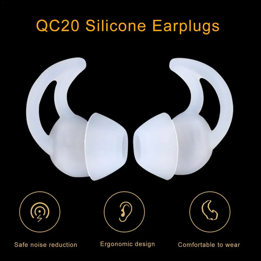 3 Pairs Earbuds Tips For Soundsport Wileless QC20 QC30 Replacement Noise Isolation Silicone In Ear Earphones S/M/L