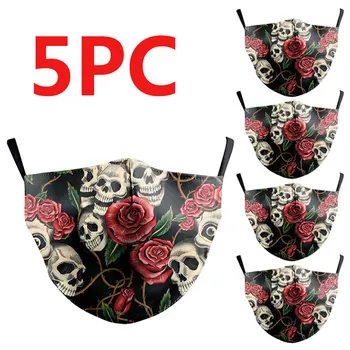 

5 pcs 20 types New Washable Cute Cartoon Pattern Face Mouth Mask Cotton Adult Kids Anti Dust Respirator Windproof