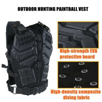 

Tactical Vest EVA Protection Waterproof CS Load Carrier Vest,Jungle Game Combat and Outdoor Activities Armor Proof Vest