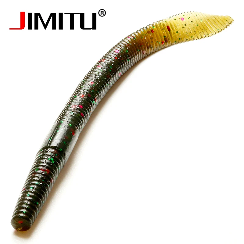 

JIMITU Fishing Worm soft lure set 10pcs wobblers Bass pike lure isca artificial pesca mar silicone bait leurre souple shad fish
