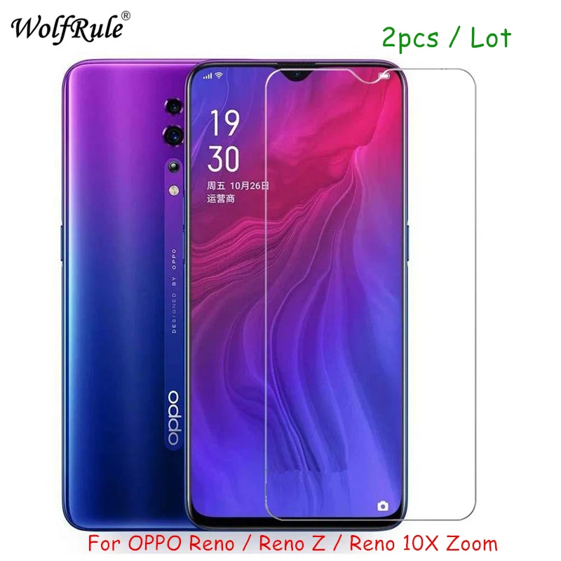 2 шт. Защитное стекло для экрана OPPO RENO Z закаленное стекло для OPPO RENO Z HD Защитная ультратонкая пленка для телефона RENO Z стекло