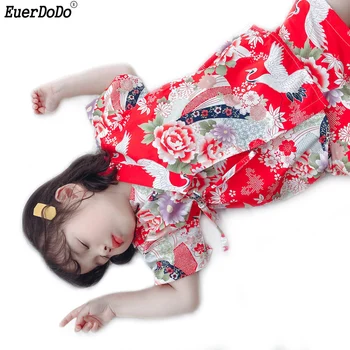 

Girls Khan Steam Suit Japanese-style Traditional Kids Sweat Steamed Clothes For Girls Summer Clothing Set Baby Pyjamas Girl 1-6Y