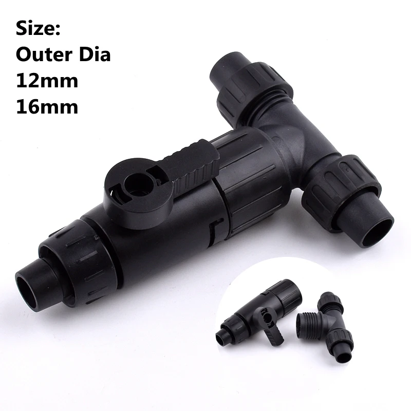 

12 16mm Pagoda Hose Quick Connect Tee Valve Aquarium Of Water Pipe Fish Tank Quick Release Tee Valve Garden Irrigation Fittings