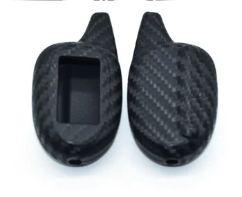 

Carbon Silicone Car Key Case For Scher-Khan Magicar 7 8 9 10 11 M101AS Two Way Car Alarm LCD Remote Control Fob Protector Cover