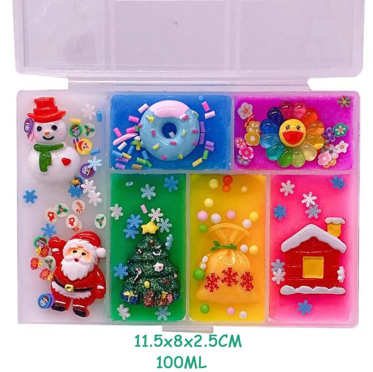Slime Gift J Персонализированные DIY Симпатичные микс облако Единорог слизи украшения Искусство снятие стресса ребенок Рождество Вечеринка Сувениры Подарок для гостей поставки - Цвет: Slime Gift J