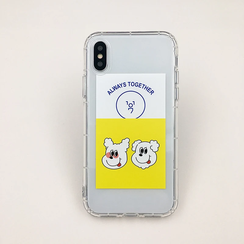 Милые чехлы с собачкой из мультфильма для iPhone 6S 11 Pro Max, мягкий чехол из ТПУ для iPhone 11 7 8 plus, прозрачный силиконовый чехол с мультяшным рисунком для телефона X XR Xs Max