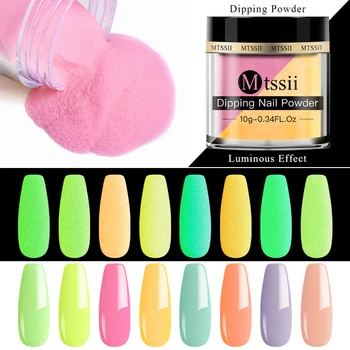 

Mtssii 1 Box Solid Color Dipping Nail Powder Colorful Glitter Pigment Dust Nail Art Decoration Dip Nail Powder DIY 4.9