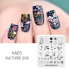 KADS Nail Art Stamp Templates Nature Designs Flower Series Image Nail Stamping Plate Stainless Steel Stencils Manicure Tool 1