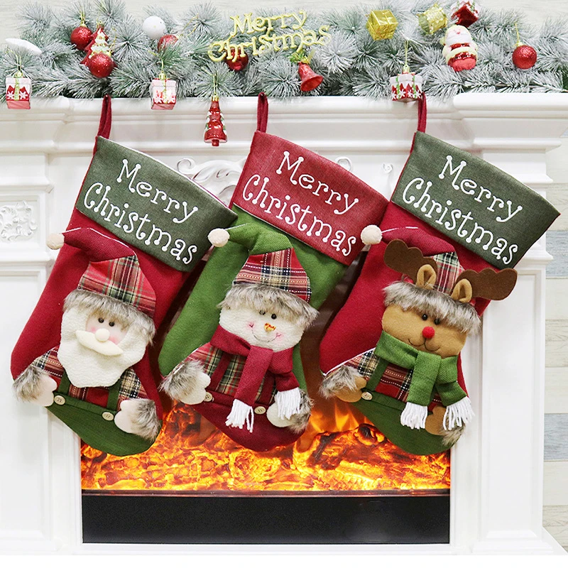 

Cloth Candy Bag Fireplace Home Decor Christmas Tree Party Ornaments Christmas Stocking Delicate Xmas Stock Shop New Year