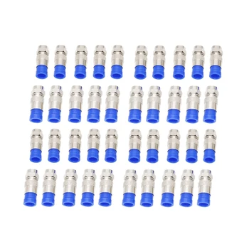 

40Pcs Rg6 F Type Connector Coax Coaxial Compression Fitting