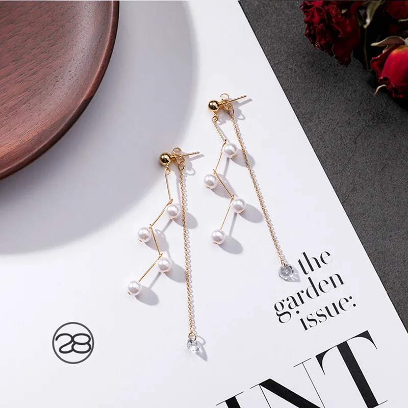 Pearl 28 Модные полые серьги с искусственным жемчугом и геометрическим узором в форме сердца, серьги с кисточками, серьги Brinco для женщин, корейский стиль, модные праздничные ювелирные изделия - Окраска металла: Pearl 28