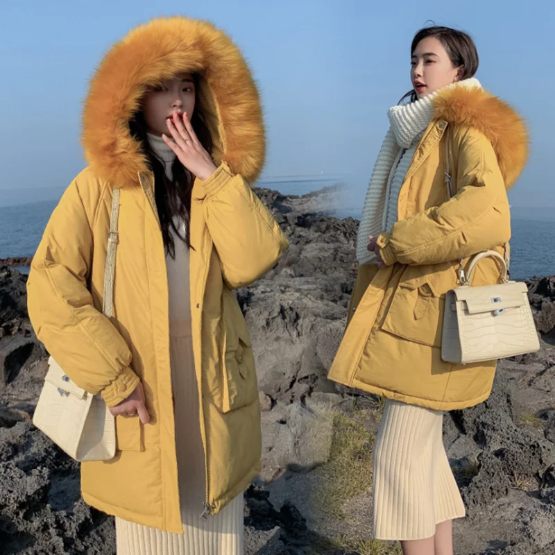 Новые зимние осенние парки mujer, длинная хлопковая одежда, модные женские пальто, горячая распродажа, белые удобные толстые теплые пуховики