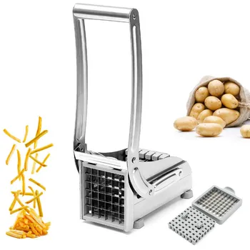 

Stainless Steel French Fries Cutters Maker Slicer Potato Chips Stripper Strip Cutting Machine Slicer Chopper Dicer Kitchen Tools