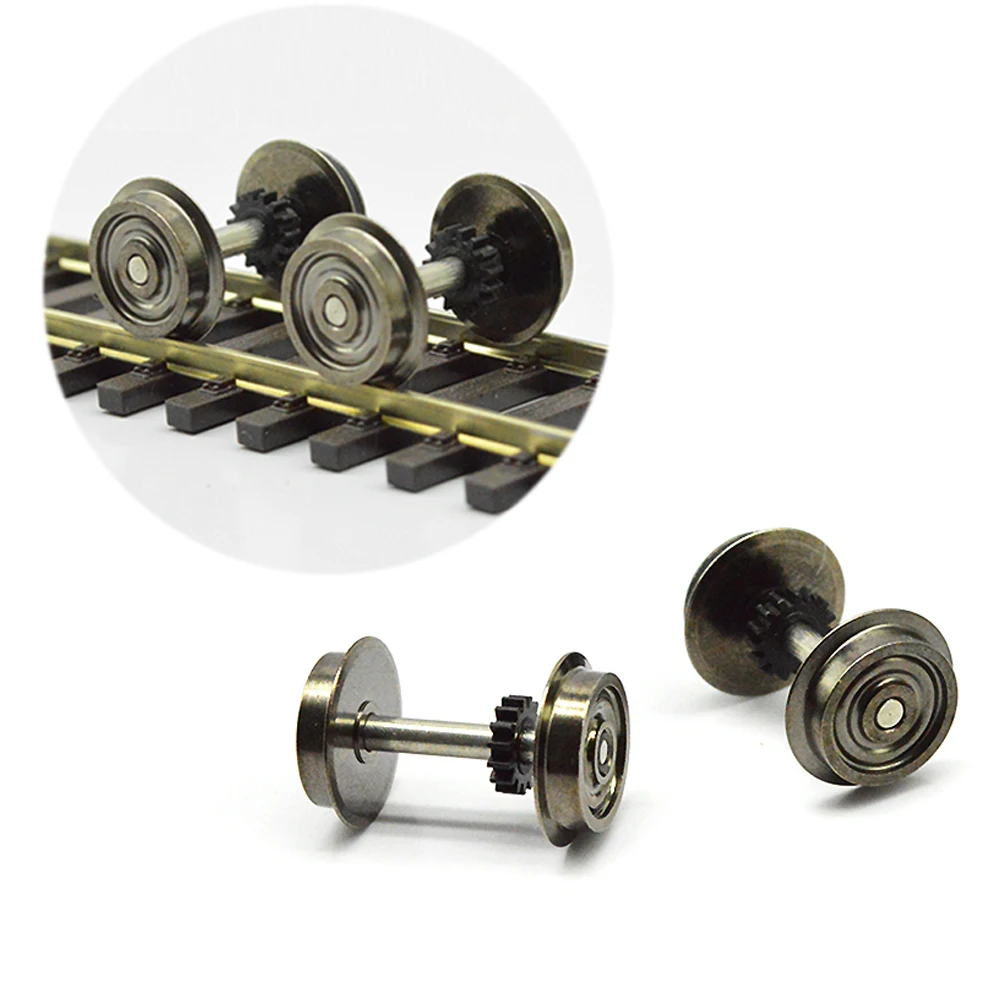 1:87 HO Scale Metal Wheels for Model Train DC Wheels Railway Modeling Layout Railroad Scenery Accessories Toys Landscape Diorama