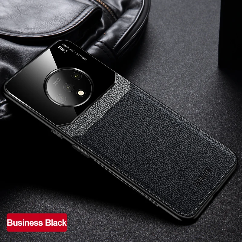 Black Чехол для Oneplus 7 T Pro Силиконовый противоударный бампер из искусственной кожи плексиглас задняя крышка для Oneplus One plus 6 6T 7 T pro Чехол Для Телефона - Цвет: Black