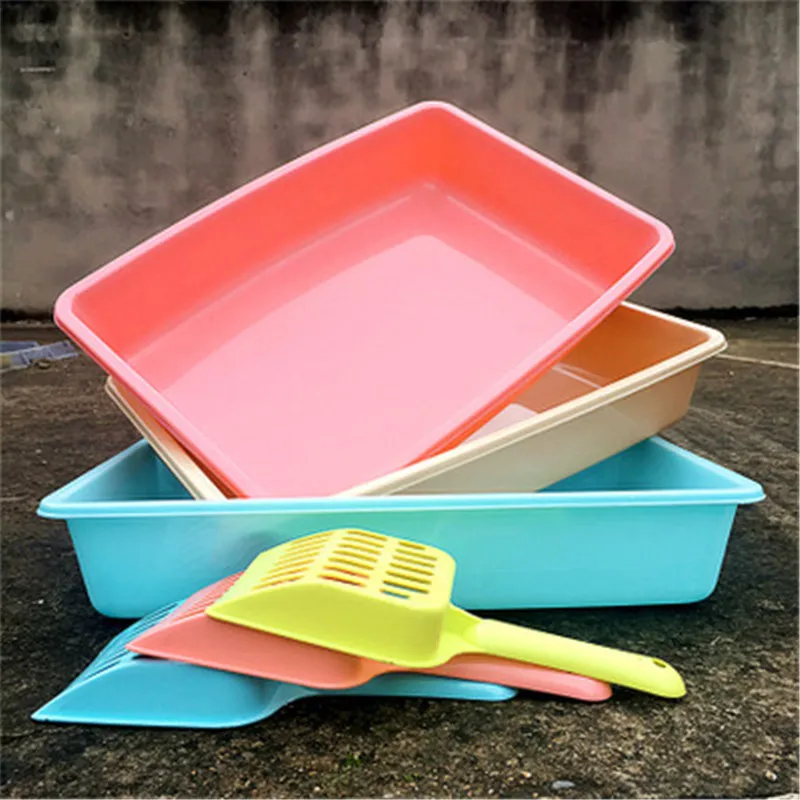 Cat Litter Box Plastic Simple Design Pet Toilet Bedpan Anti Splash Free Scoop Toilet Bedpan Cat Indoor Dog Clean Toilette Cat Litter Box Plastic Simple Design Pet Toilet Bedpan Anti Splash Free Scoop Toilet Bedpan Cat Indoor Dog Clean Toilette